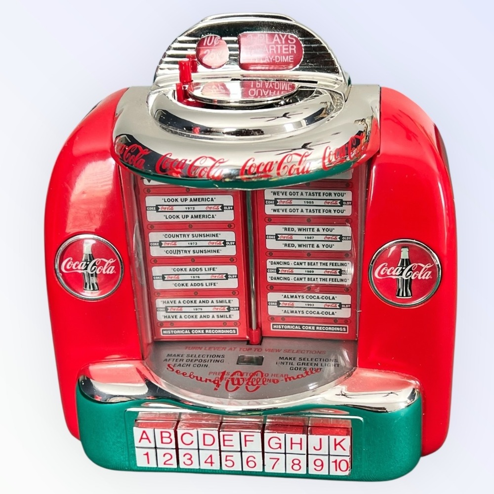 Vintage 1996 Coca Cola Musical Jukebox Collectible Coin‎ Bank Radio Works Coke